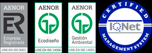 Certificados ANEL arquitectos: ISO 9001, ISO 14001, ISO 14006, IQNET.